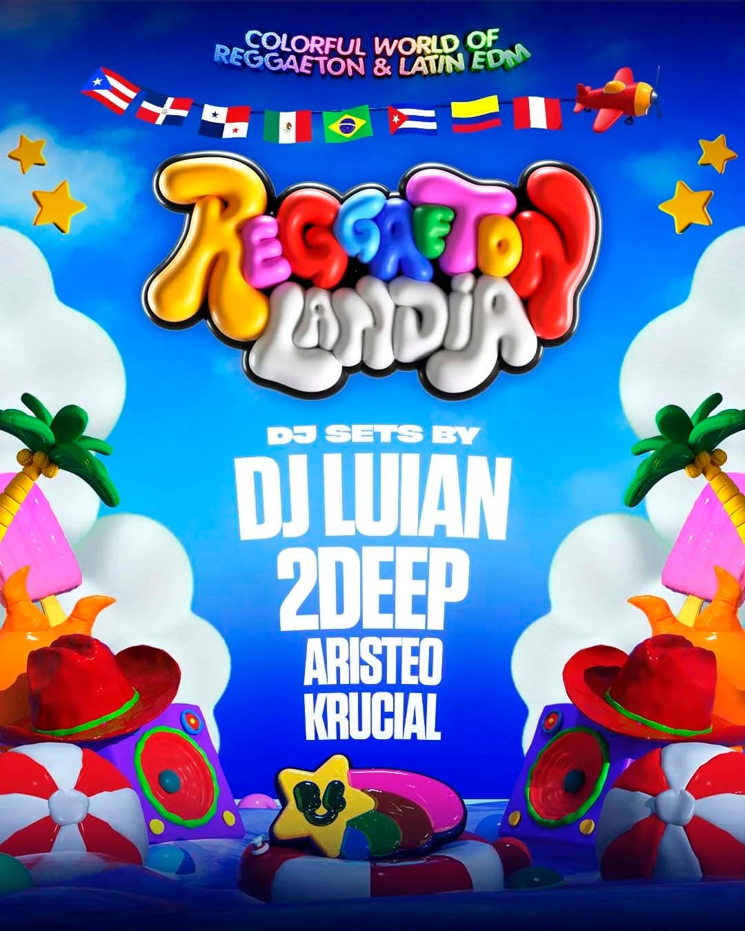 >Reggaetonlandia w/ DJ Luian, 2Deep, Aristeo, Krucial at 