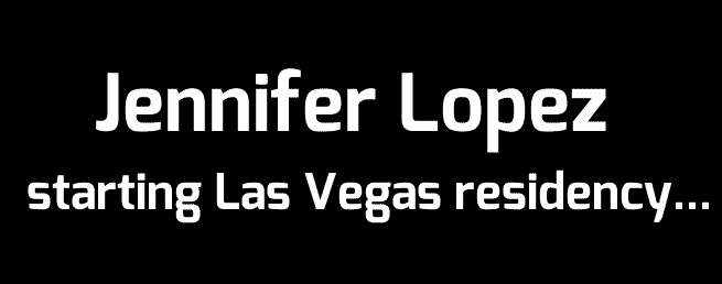 Jennifer Lopez starting Las Vegas residency